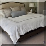 F24. Restoration Hardware king bed. (Frame only) 59”h  